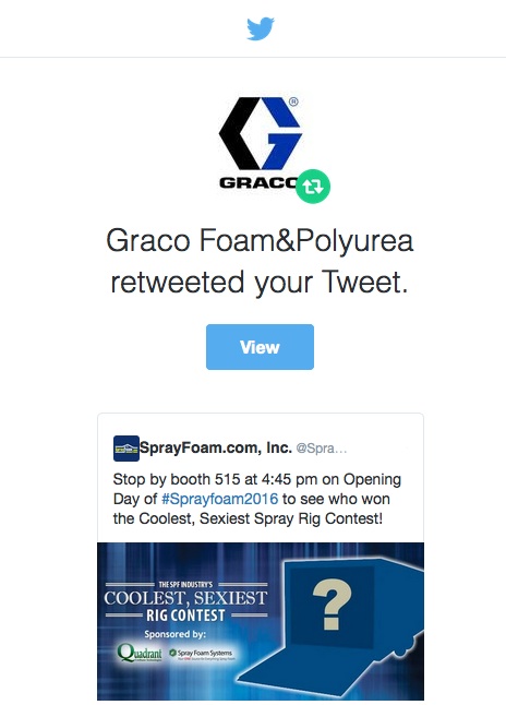 Graco retweeted SprayFoamMagazine.com