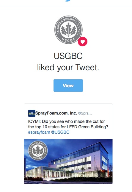 USGBC liked SprayFoamMagazine.com