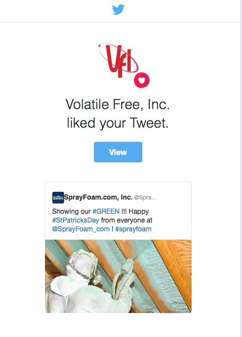 Volatile Free,Inc. retweeted SprayFoam.com