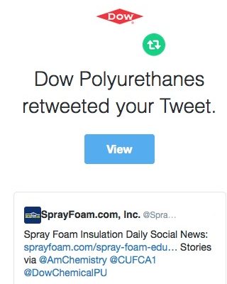 Dow retweeted SprayFoamMagazine.com