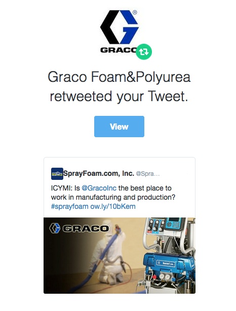 Graco retweeted SprayFoamMagazine.com