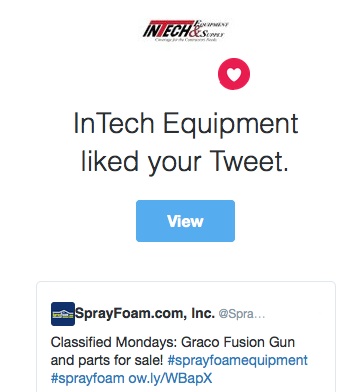 InTech Equipment liked a SprayFoamMagazine.com tweet.