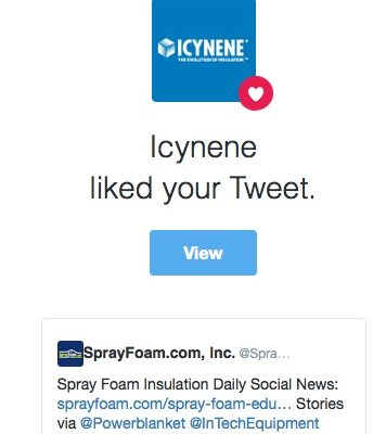 Icynene liked a SprayFoamMagazine.com tweet.