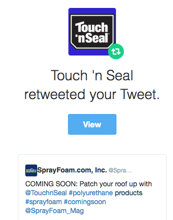 Touch 'n Seal retweeted SprayFoamMagazine.com