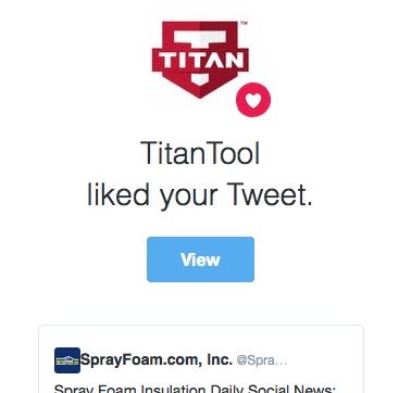 Titan Tool liked a SprayFoamMagazine.com tweet.