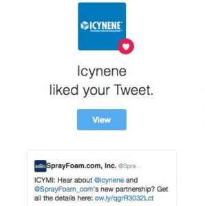 Icynene liked a SprayFoamMagazine.com tweet. 