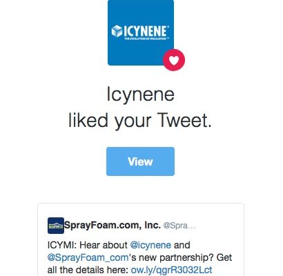 Icynene liked a SprayFoamMagazine.com tweet.