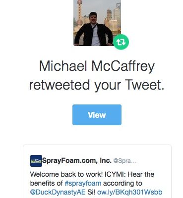 Michael McCaffrey retweeted SprayFoamMagazine.com
