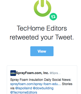 TecHome Editors retweeted SprayFoamMagazine.com