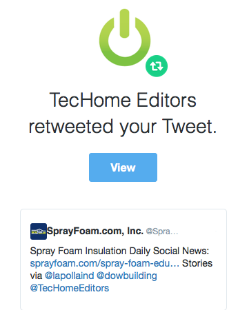 TecHome Editors retweeted SprayFoamMagazine.com