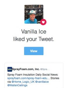 Vanilla Ice liked SprayFoamMagazine.com 