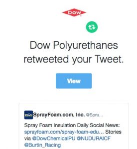 Dow Polyurethanes retweeted SprayFoamMagazine.com