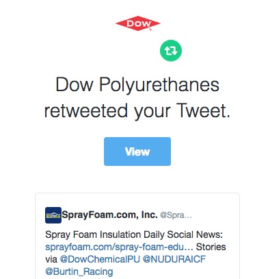 Dow Polyurethanes retweeted SprayFoamMagazine.com