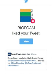 BIOFOAM liked a SprayFoamMagazine.com tweet. 