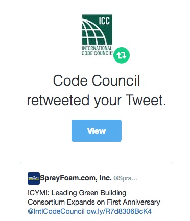 International Code Council retweeted SprayFoamMagazine.com